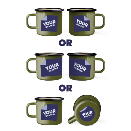 Grafika po obu stronach lub dookoła lub po jednej stronie i na spodzie