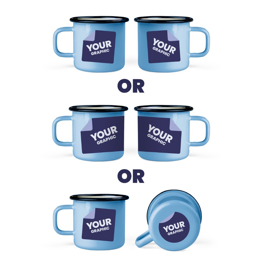 Grafika po obu stronach lub dookoła lub po jednej stronie i na spodzie