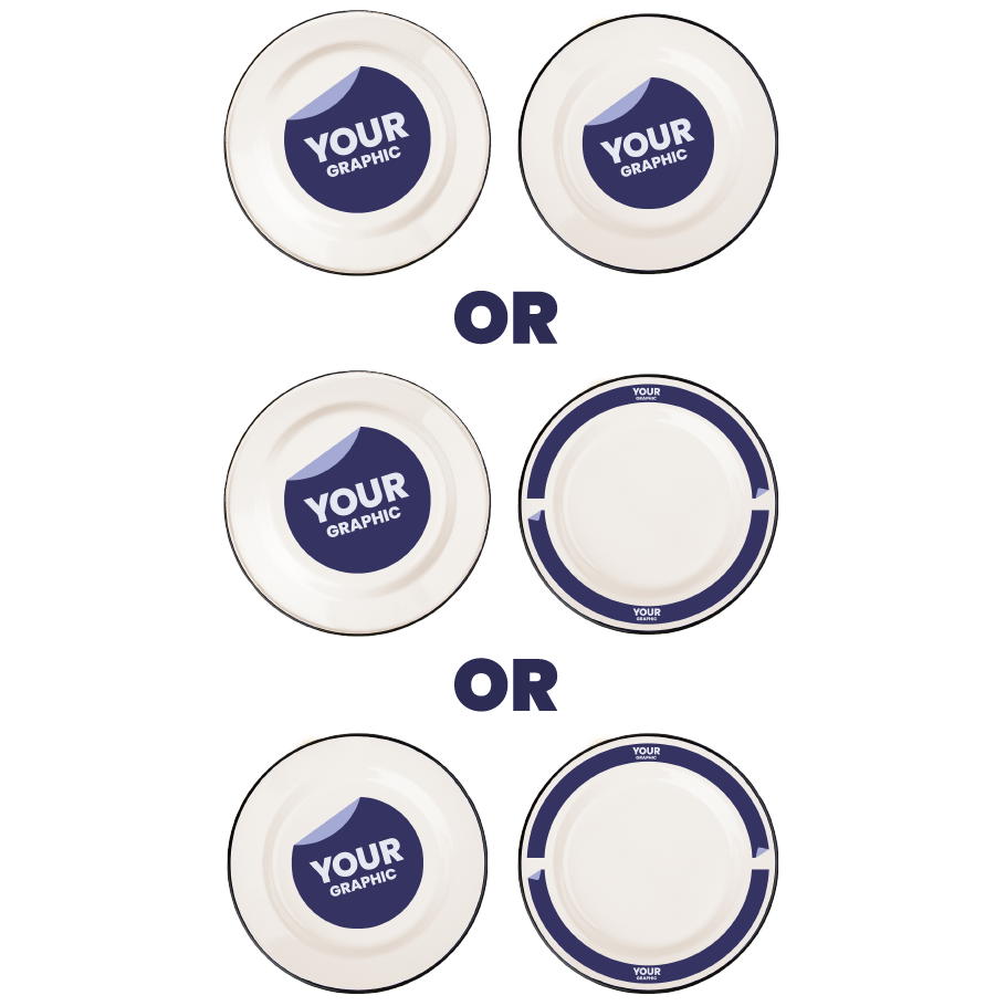 Grafika na wnętrzu i spodzie lub na brzegu i wnętrzu lub na brzegu i spodzie