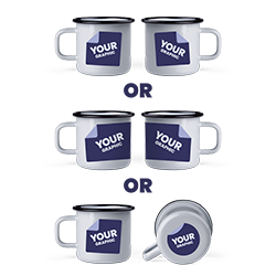 Grafika po obu stronach lub dookoła lub po jednej stronie i na spodzie