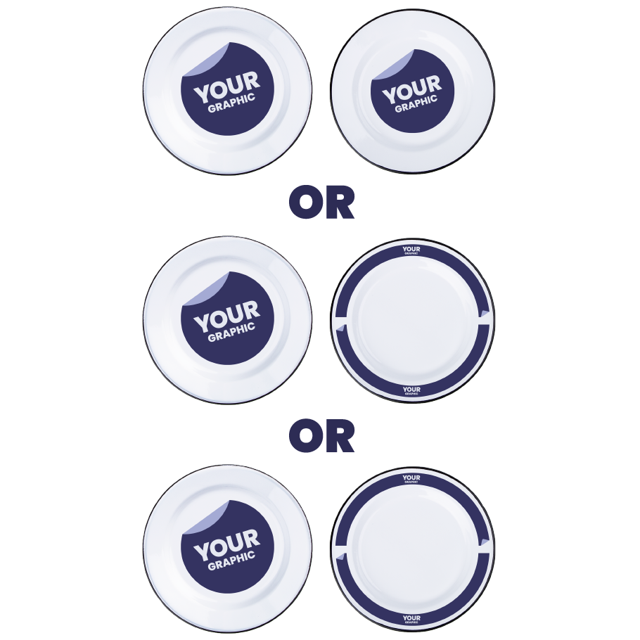 Grafika na wnętrzu i spodzie lub na brzegu i wnętrzu lub na brzegu i spodzie