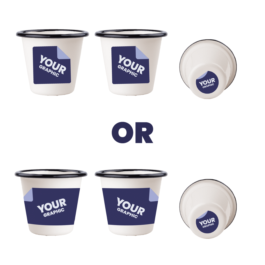 Grafika po obu stronach i na spodzie lub dookoła i na spodzie