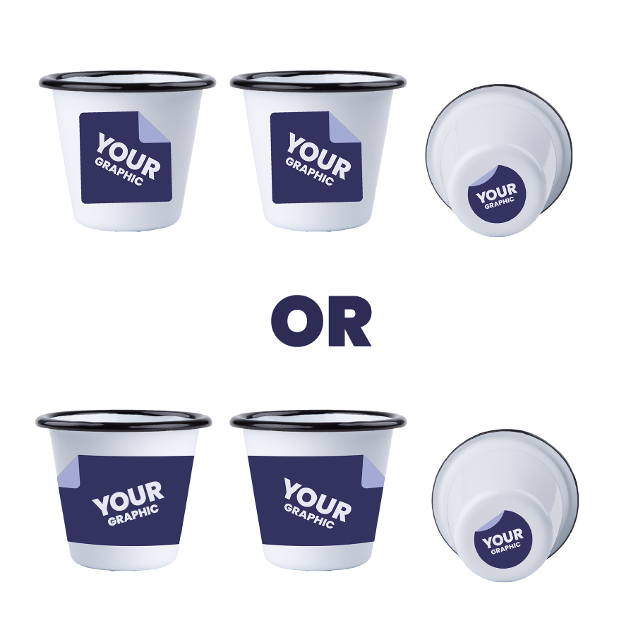 Grafika po obu stronach i na spodzie lub dookoła i na spodzie