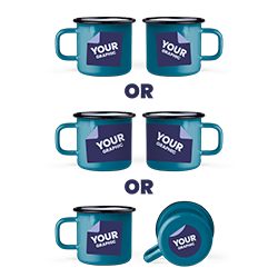 Grafika po obu stronach lub dookoła lub po jednej stronie i na spodzie