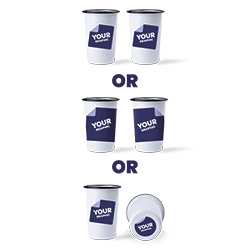 Grafika po obu stronach lub dookoła lub po jednej stronie i na spodzie